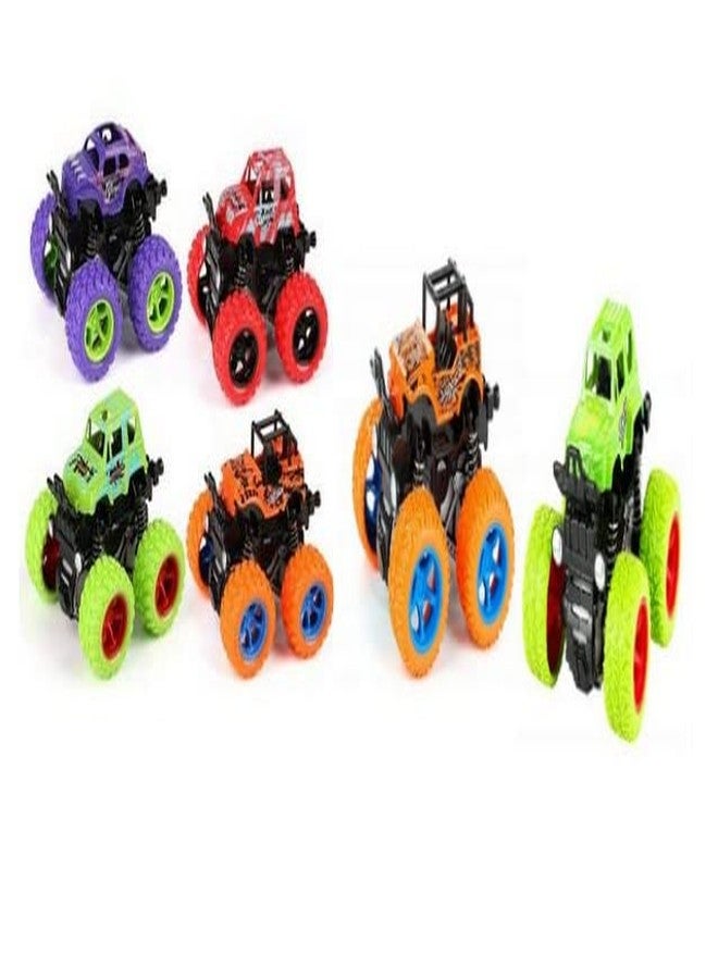 BRIJBAZAAR Mini Monster Trucks Friction Powered Cars for Kids, Toddler Toys Inertia Car Toys Pack 6 - Image 1